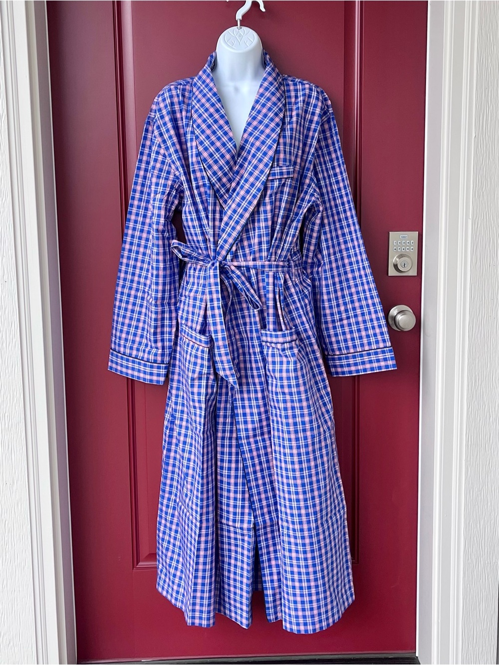 NWOT Brooks Brothers Cotton Plaid Robe